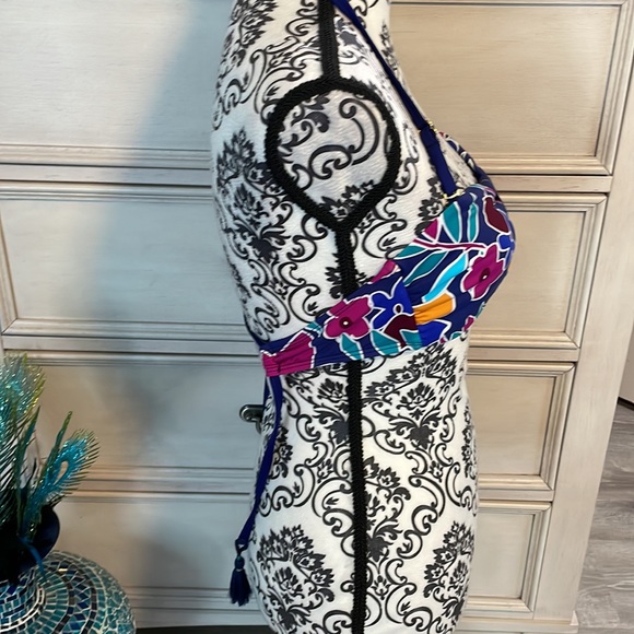 Women’s Cole of California size, large, navy floral, high-rise, bikini, new - Picture 11 of 11